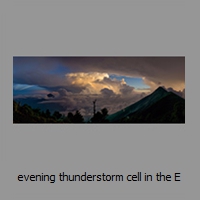 evening thunderstorm cell in the E